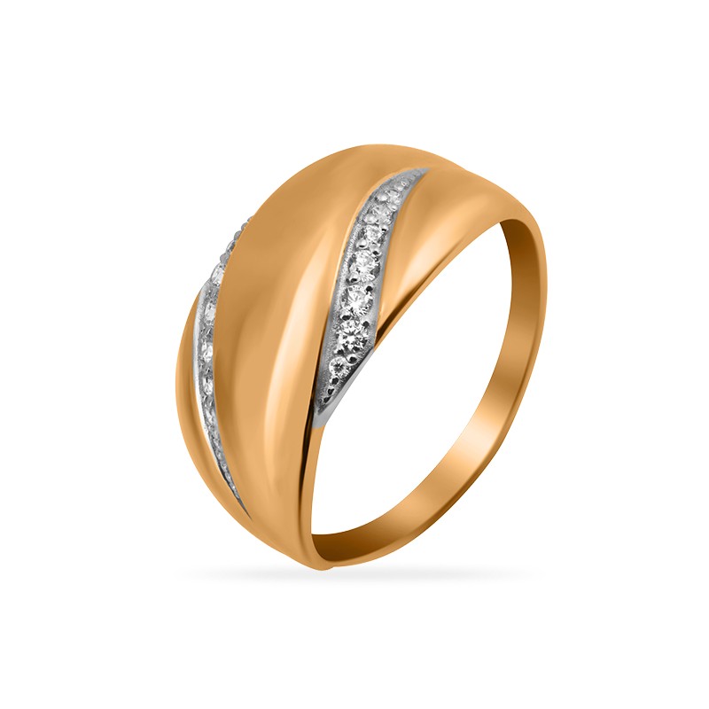 Кольцо из золота с камнем Фианит фото, цены