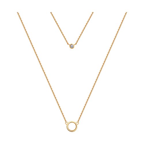 Колье из золота с камнем Фианит фото, цены