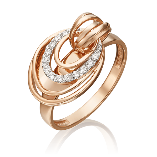 Кольцо из золота с камнем Фианит фото, цены