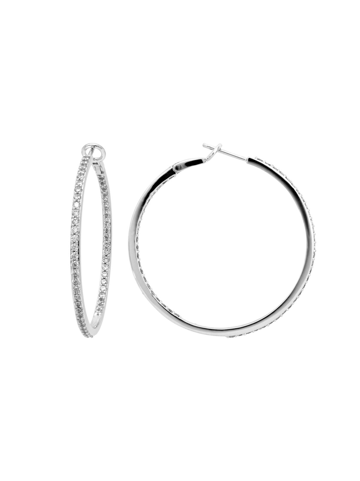 Серьги из серебра с камнем Фианит фото, цены