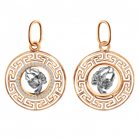 Знак из золота с камнем Фианит фото, цены