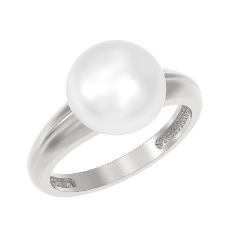 Кольцо из серебра с камнем Жемчуг фото, цены