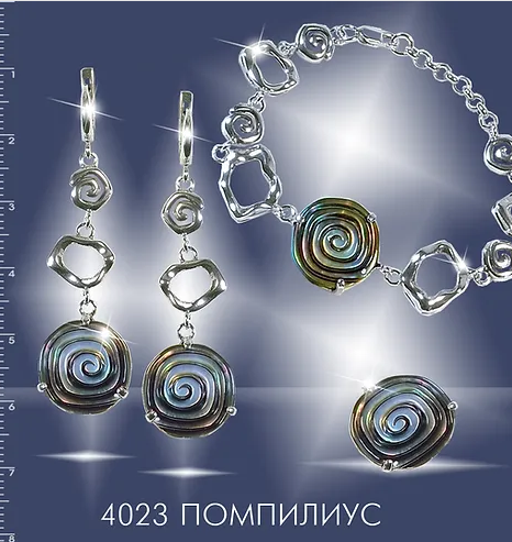 Кольцо из серебра с камнем Перламутр фото, цены