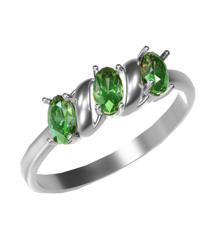 Кольцо из золота с камнем Изумруд фото, цены