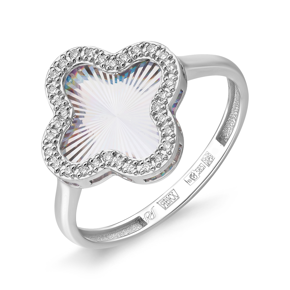 Кольцо из золота с камнем Бриллиант фото, цены