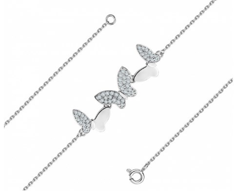 Браслет из серебра с камнем Фианит фото, цены