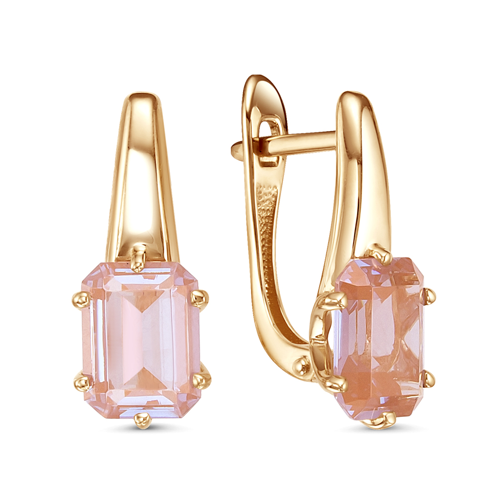 Серьги из золота с камнем Халцедон фото, цены