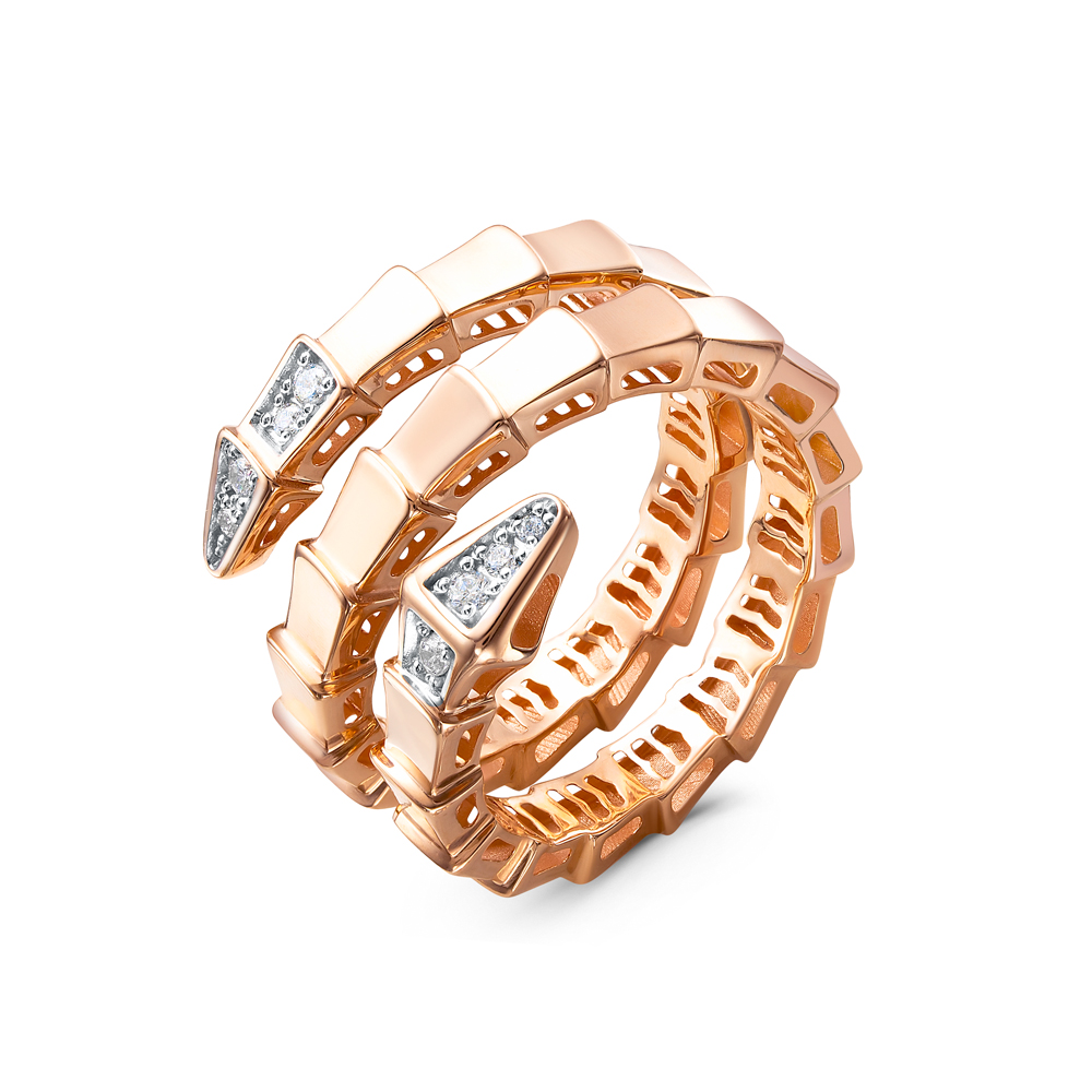 Кольцо из золота с камнем Фианит фото, цены