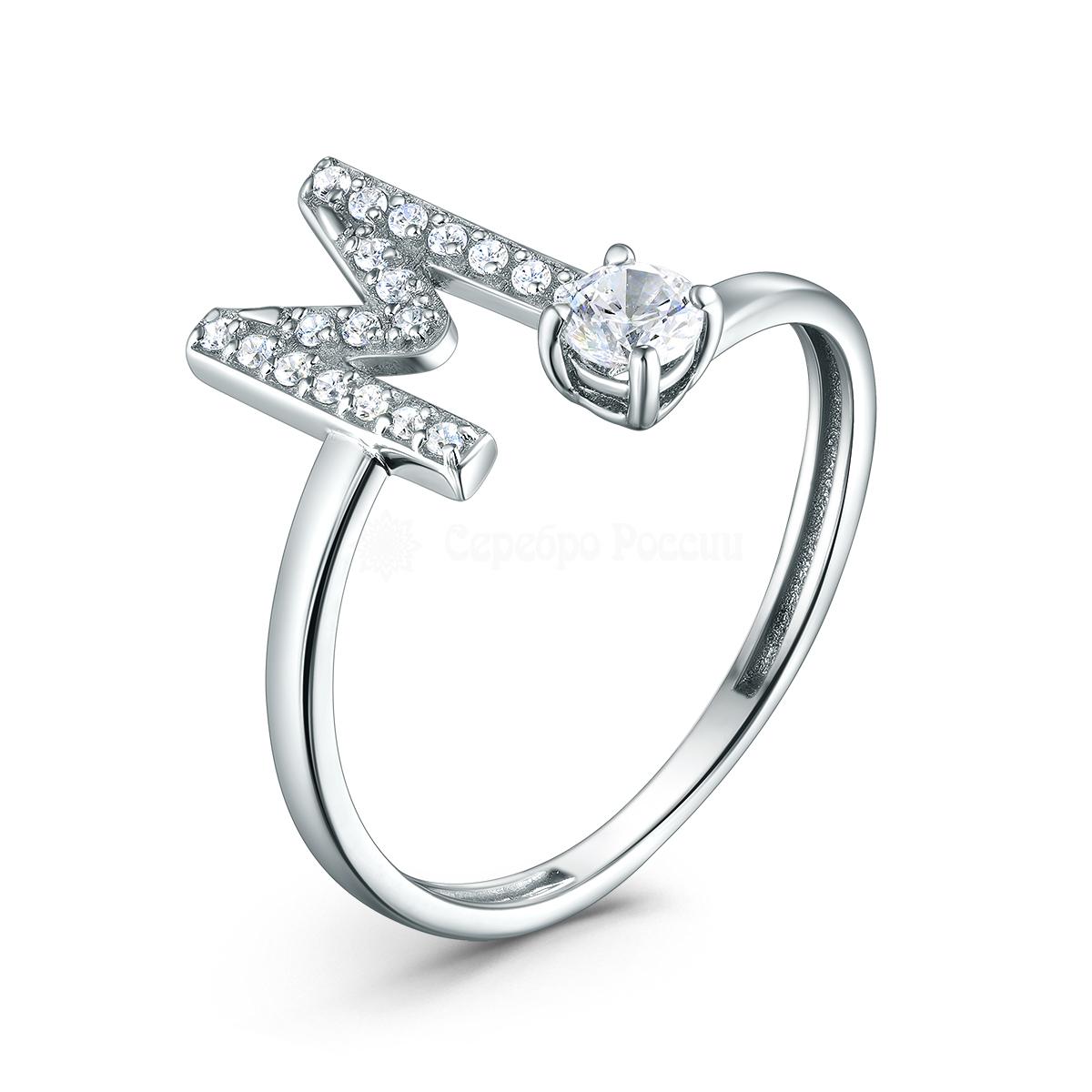 Кольцо из серебра с камнем Фианит фото, цены