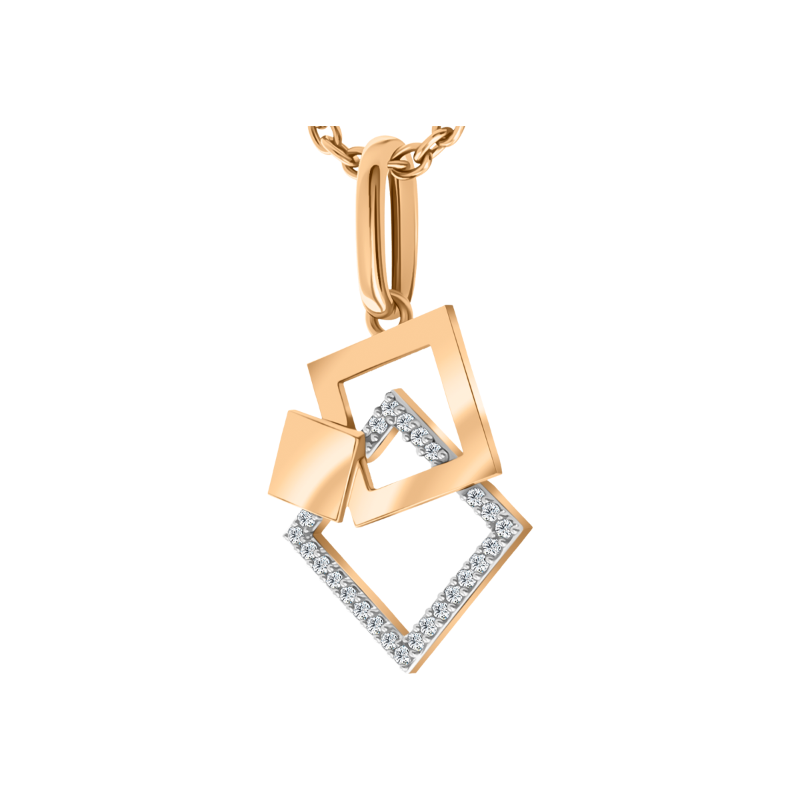 Подвеска из золота с камнем Фианит фото, цены