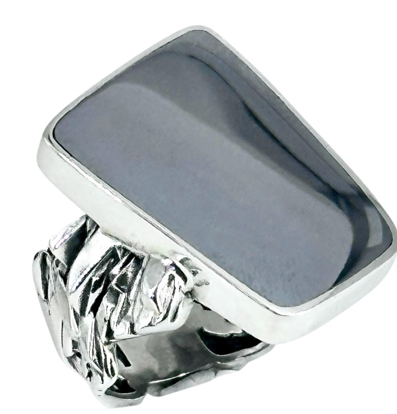 Кольцо из серебра с камнем Авантюрин иск. фото, цены