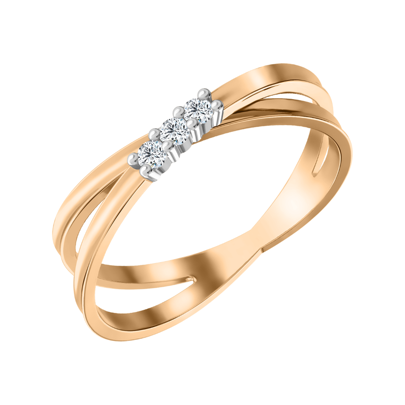 Кольцо из золота с камнем Фианит фото, цены