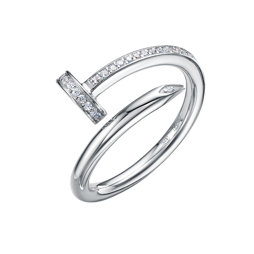 Кольцо из серебра с камнем Фианит фото, цены