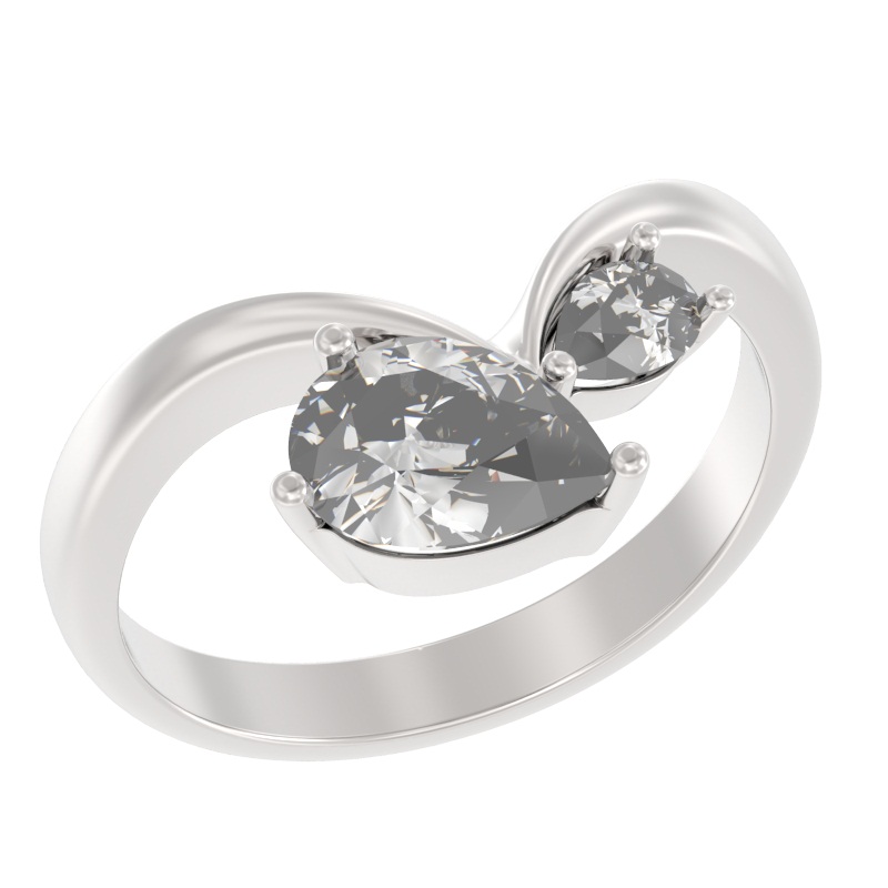 Кольцо из серебра с камнем Фианит фото, цены