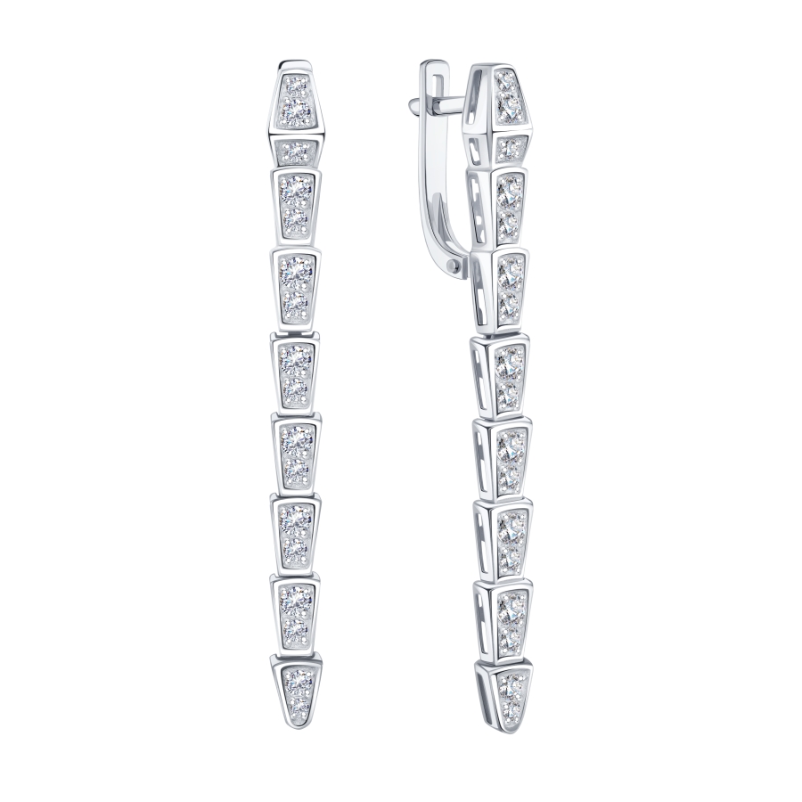 Серьги из золота с камнем Бриллиант фото, цены