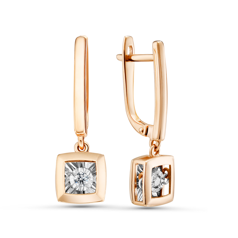 Серьги из золота с камнем  фото, цены