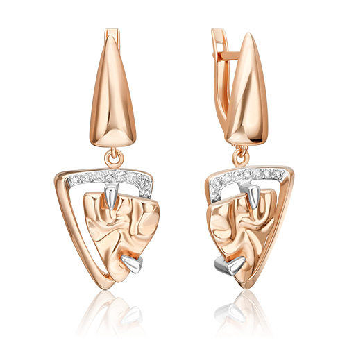 Серьги из золота с камнем Топаз фото, цены