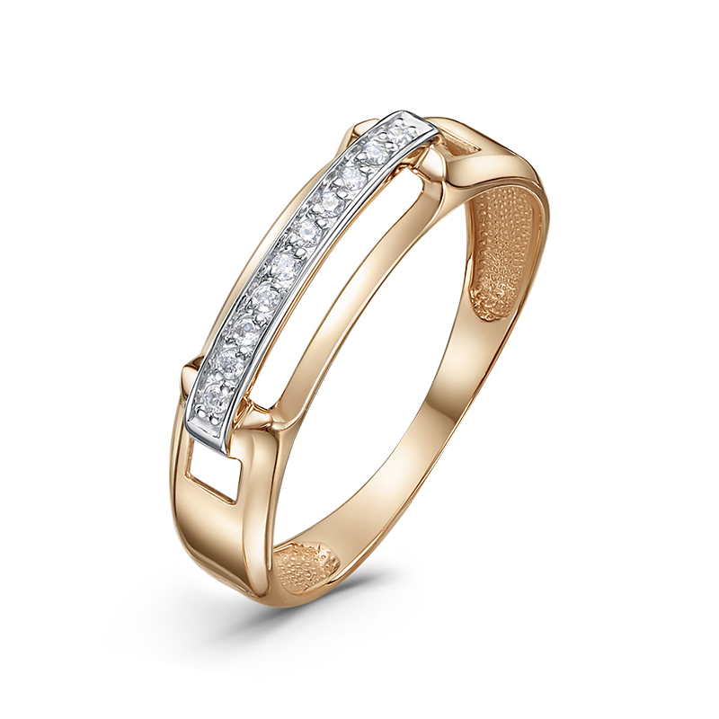 Кольцо из золота с камнем Фианит фото, цены