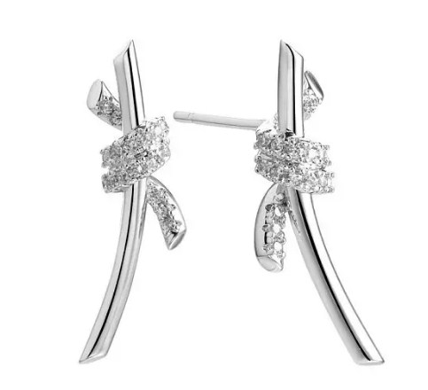 Пуссеты из серебра с камнем Фианит фото, цены