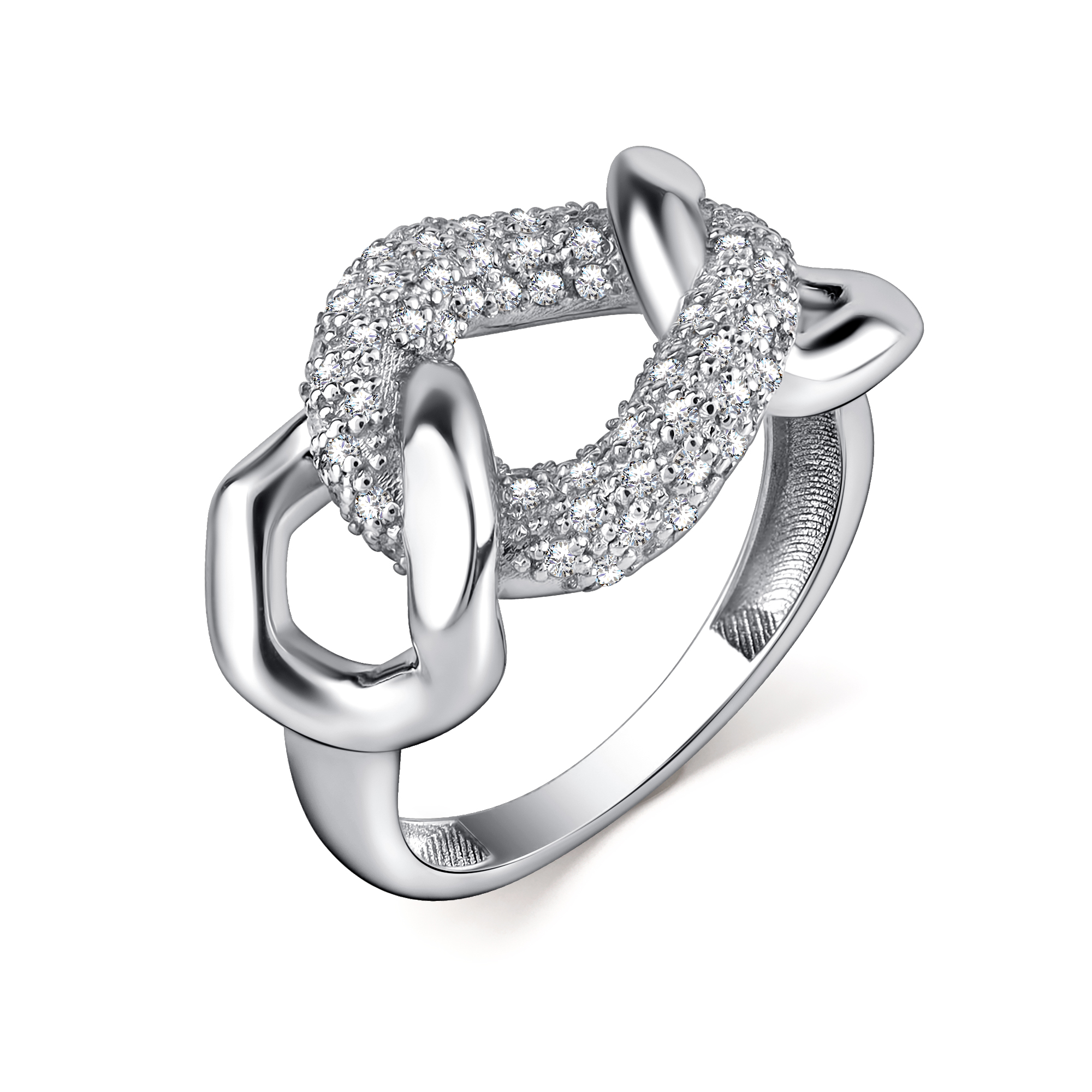 Кольцо из серебра с камнем Фианит фото, цены