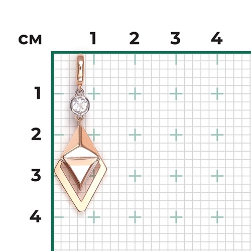 Подвеска из золота с камнем Топаз фото, цены