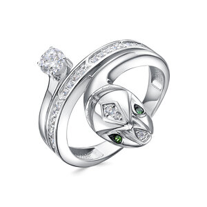 Кольцо из серебра с камнем Фианит фото, цены