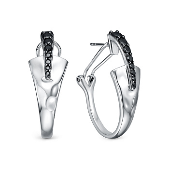 Серьги из серебра с камнем Шпинель фото, цены