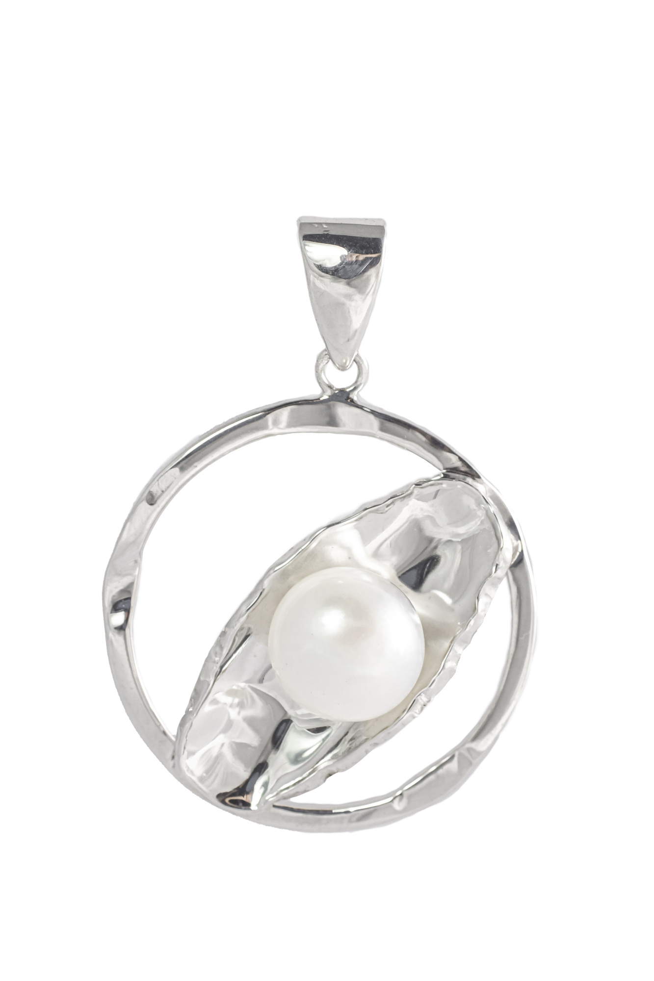 Подвеска из серебра с камнем Жемчуг фото, цены