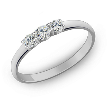 Кольцо из серебра с камнем Фианит фото, цены