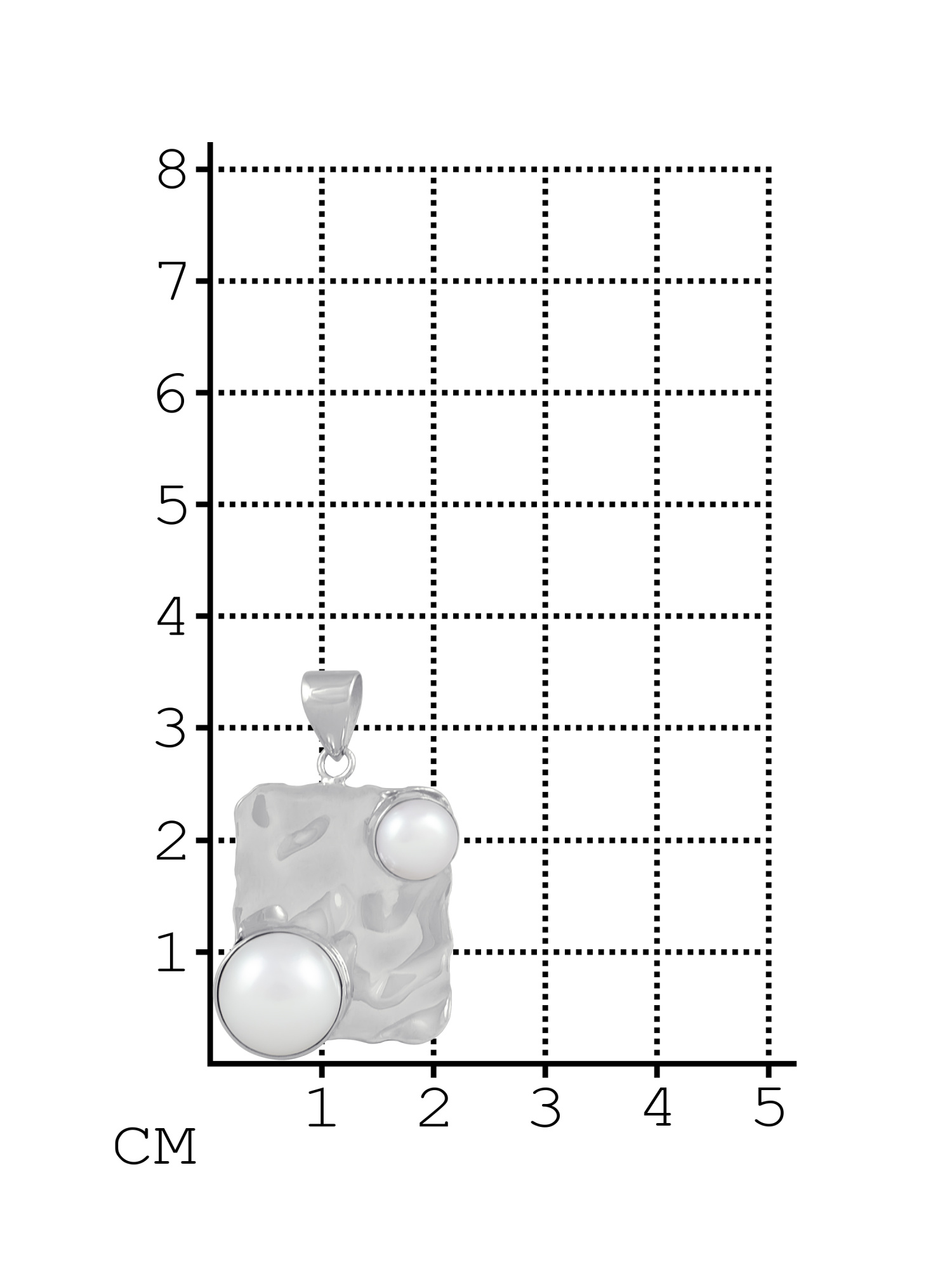 Подвеска из серебра с камнем Жемчуг фото, цены