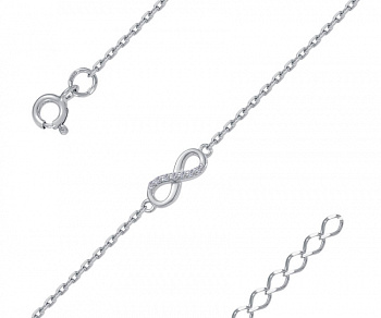 Браслет из серебра с камнем Фианит фото, цены