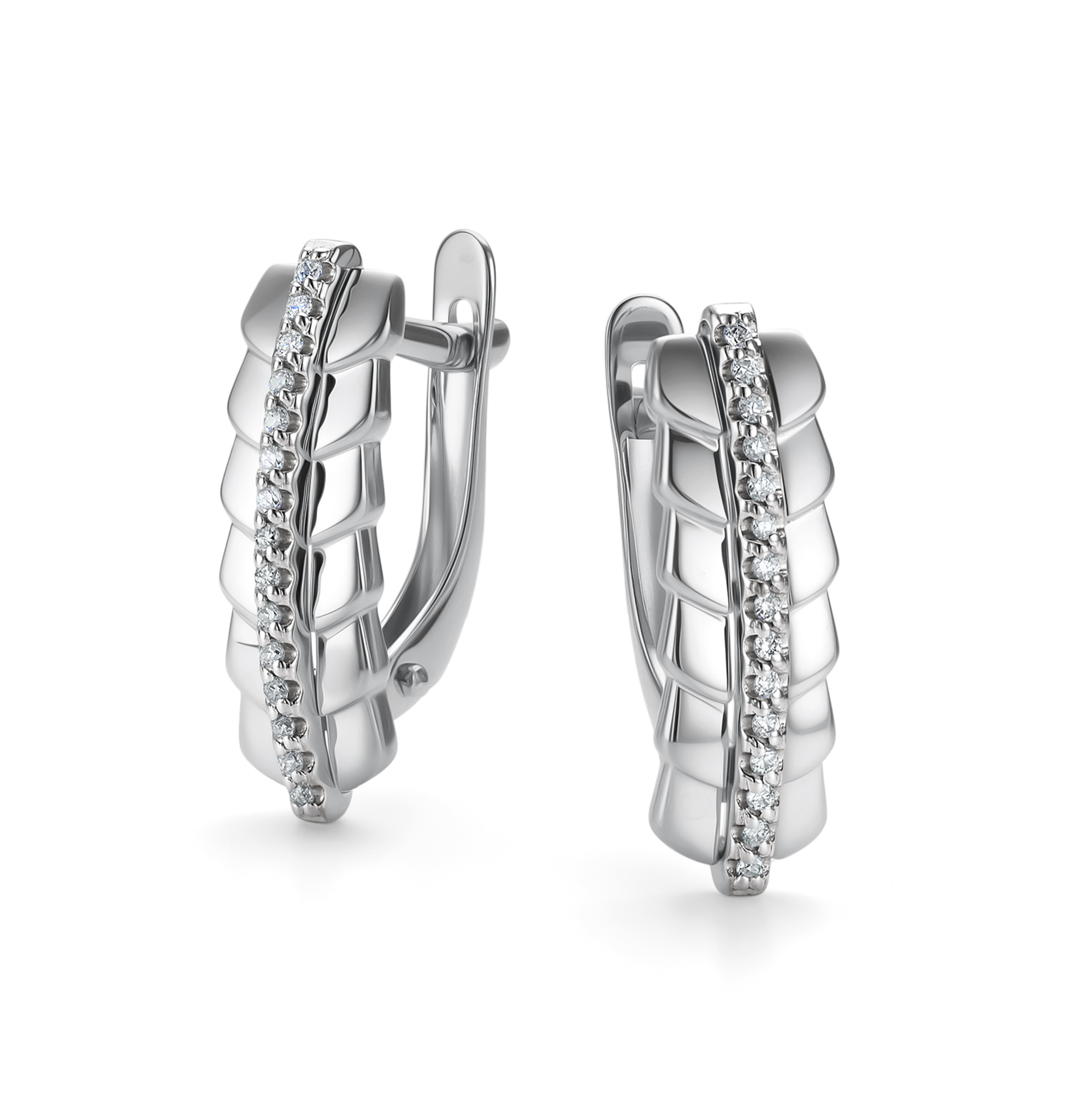 Серьги из золота с камнем Бриллиант фото, цены