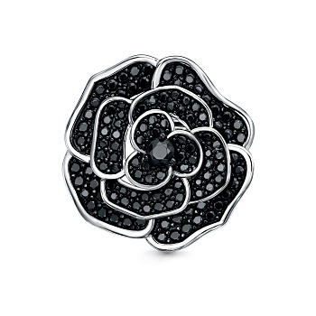 Брошь из серебра с камнем Шпинель фото, цены