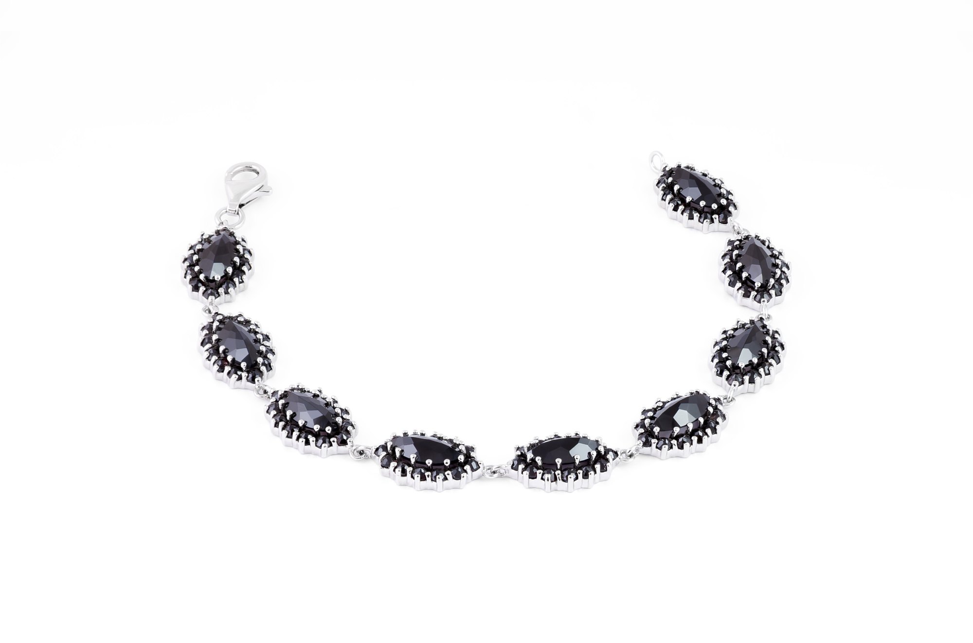 Браслет из серебра с камнем Гранат фото, цены