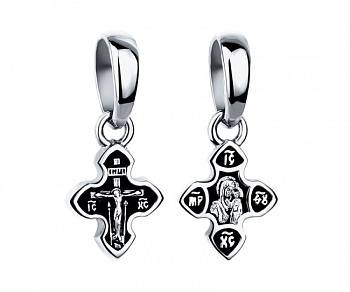 Крест из серебра с камнем вставками эмали фото, цены