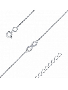 Браслет из серебра с камнем Фианит фото, цены