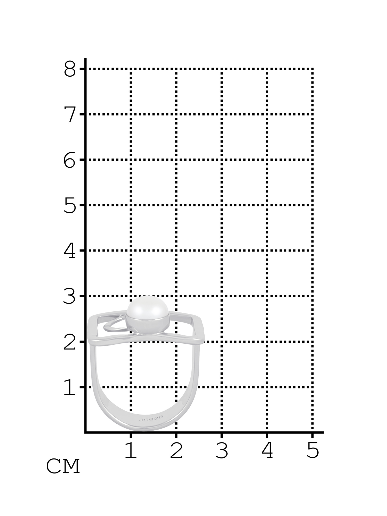 Кольцо из серебра с камнем Жемчуг фото, цены