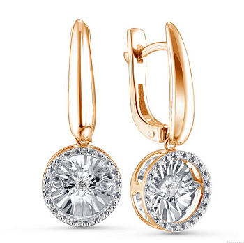 Серьги из золота с камнем Бриллиант,  фото, цены