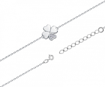 Браслет из серебра с камнем Фианит фото, цены