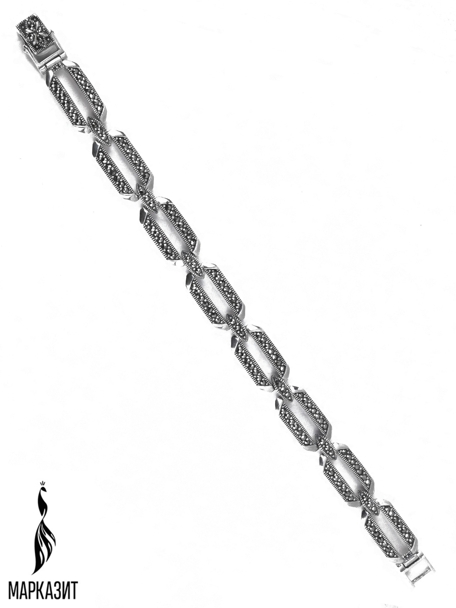 Браслет из серебра с камнем Марказит фото, цены