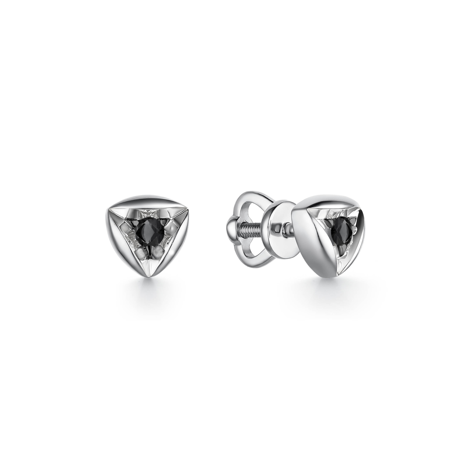 Пуссеты из золота с камнем Бриллиант фото, цены