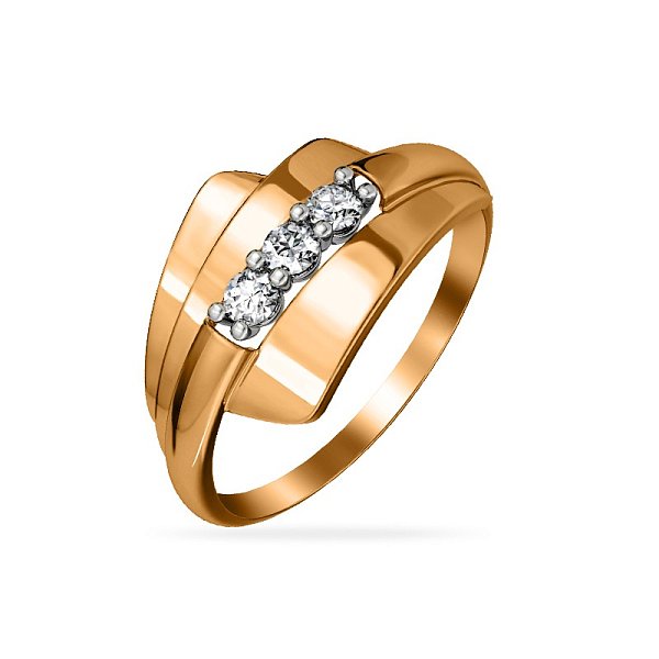 Кольцо из золота с камнем Фианит фото, цены
