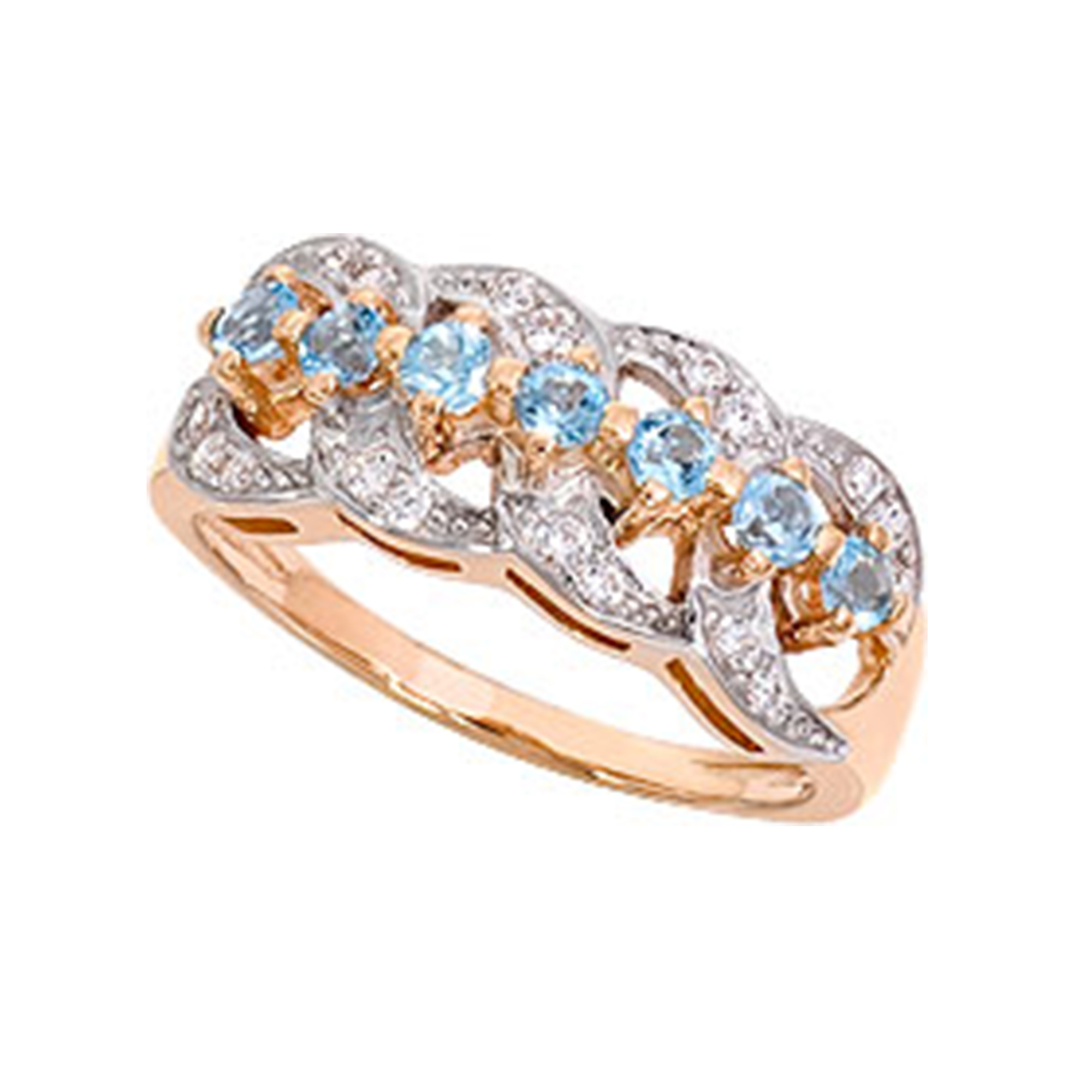 Кольцо из золота с камнем Топаз, Фианит фото, цены