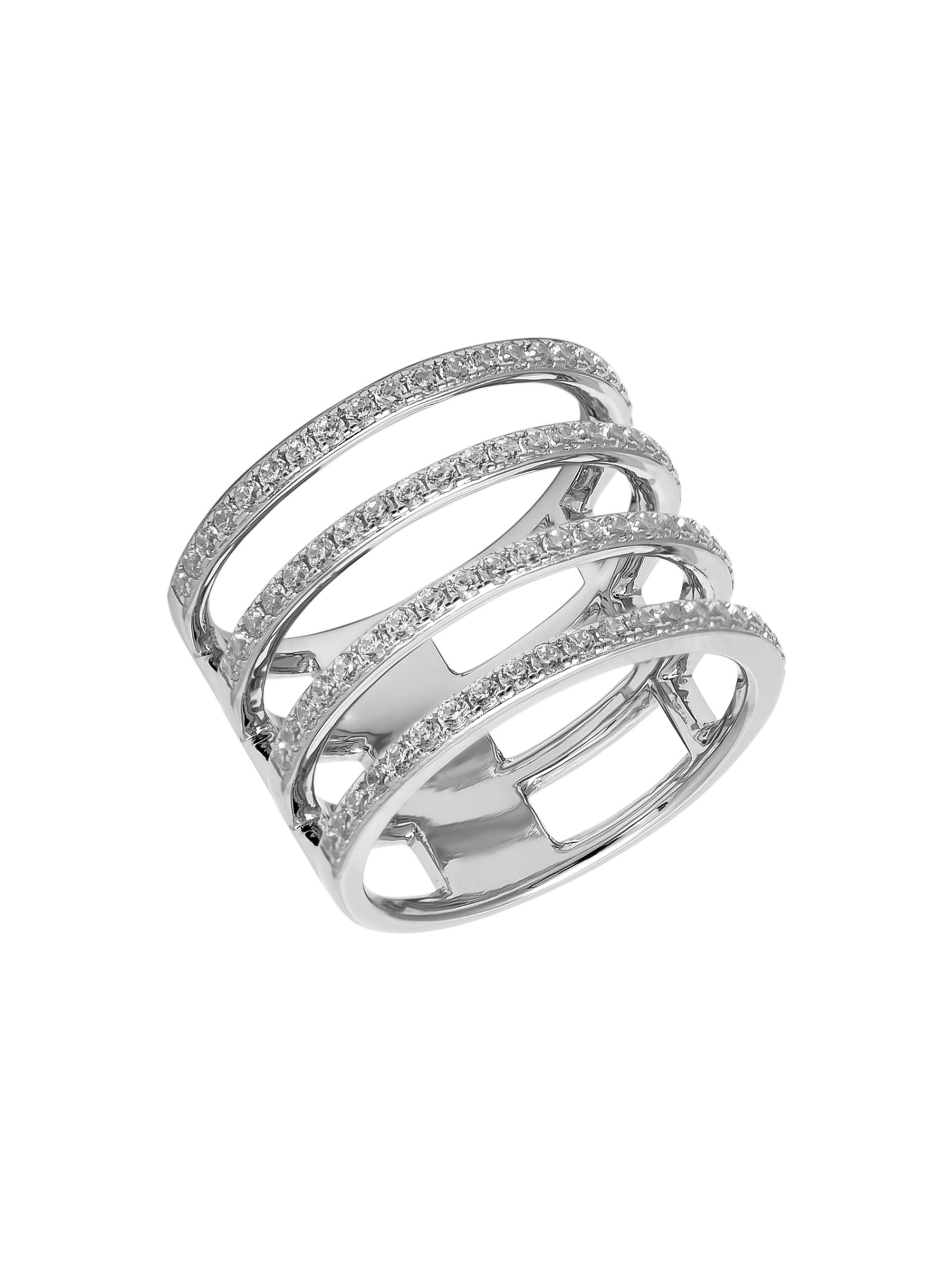 Кольцо из серебра с камнем Фианит фото, цены