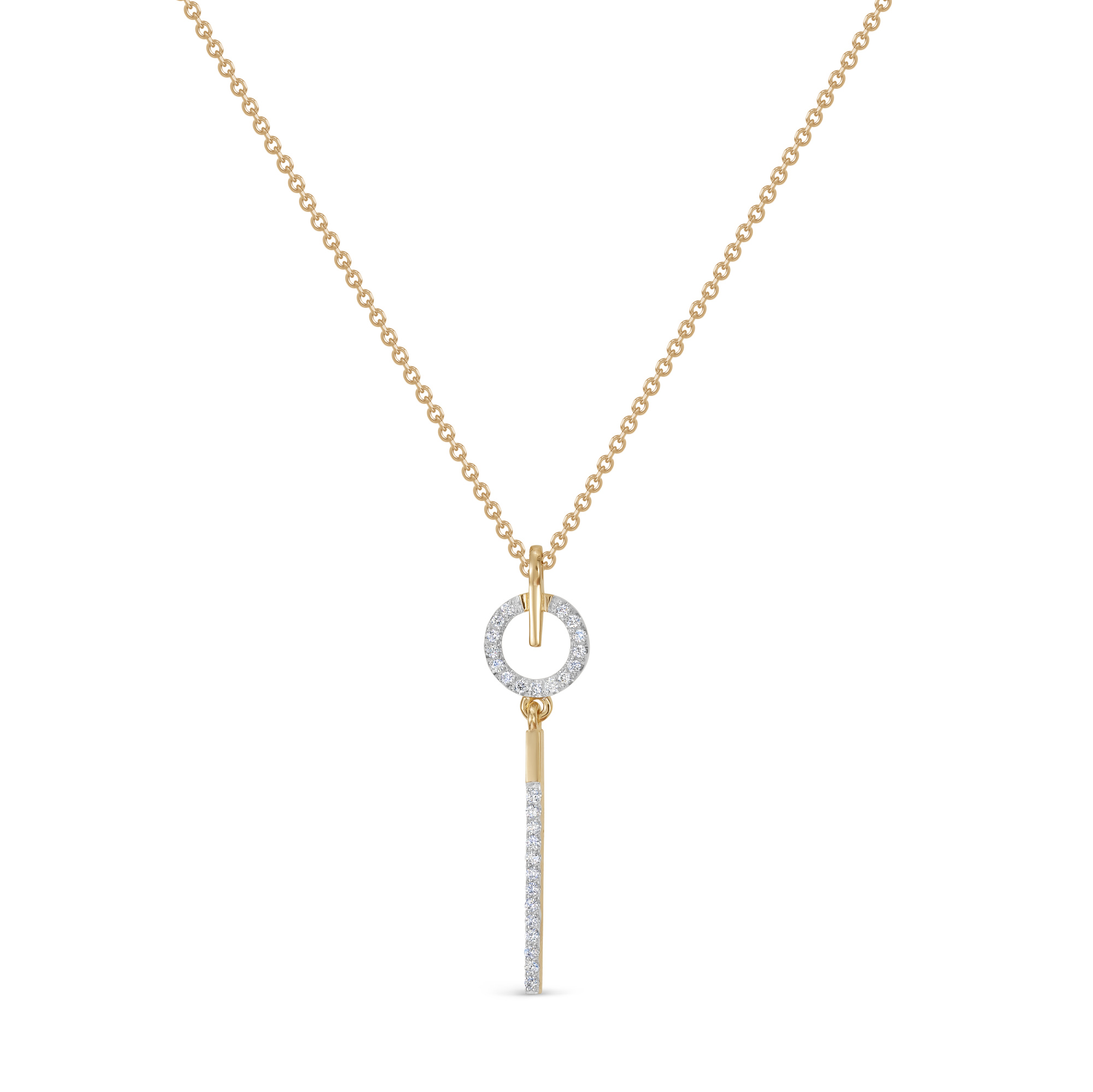 Колье из золота с камнем Бриллиант фото, цены