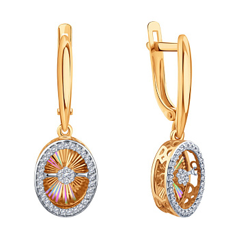 Серьги из золота с камнем Бриллиант,  фото, цены