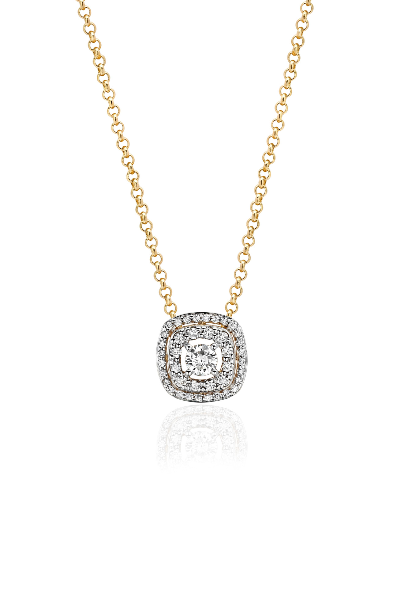 Колье из золота с камнем Бриллиант фото, цены