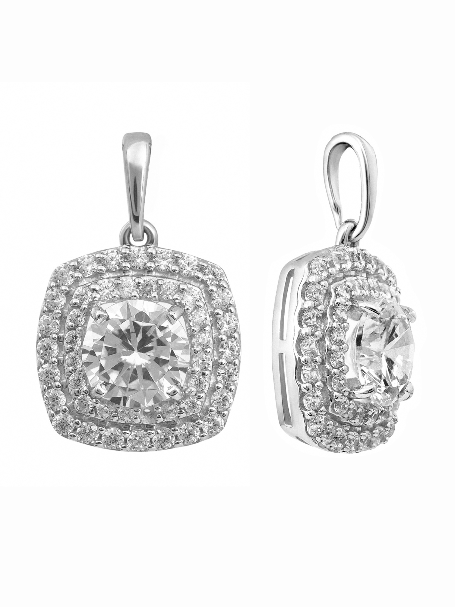 Подвеска из серебра с камнем Фианит фото, цены