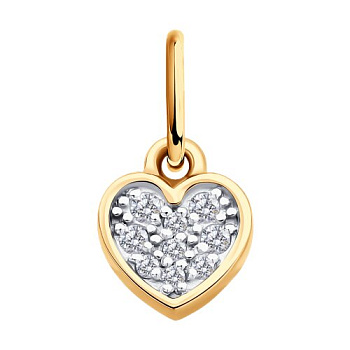 Подвеска из золота с камнем Фианит фото, цены