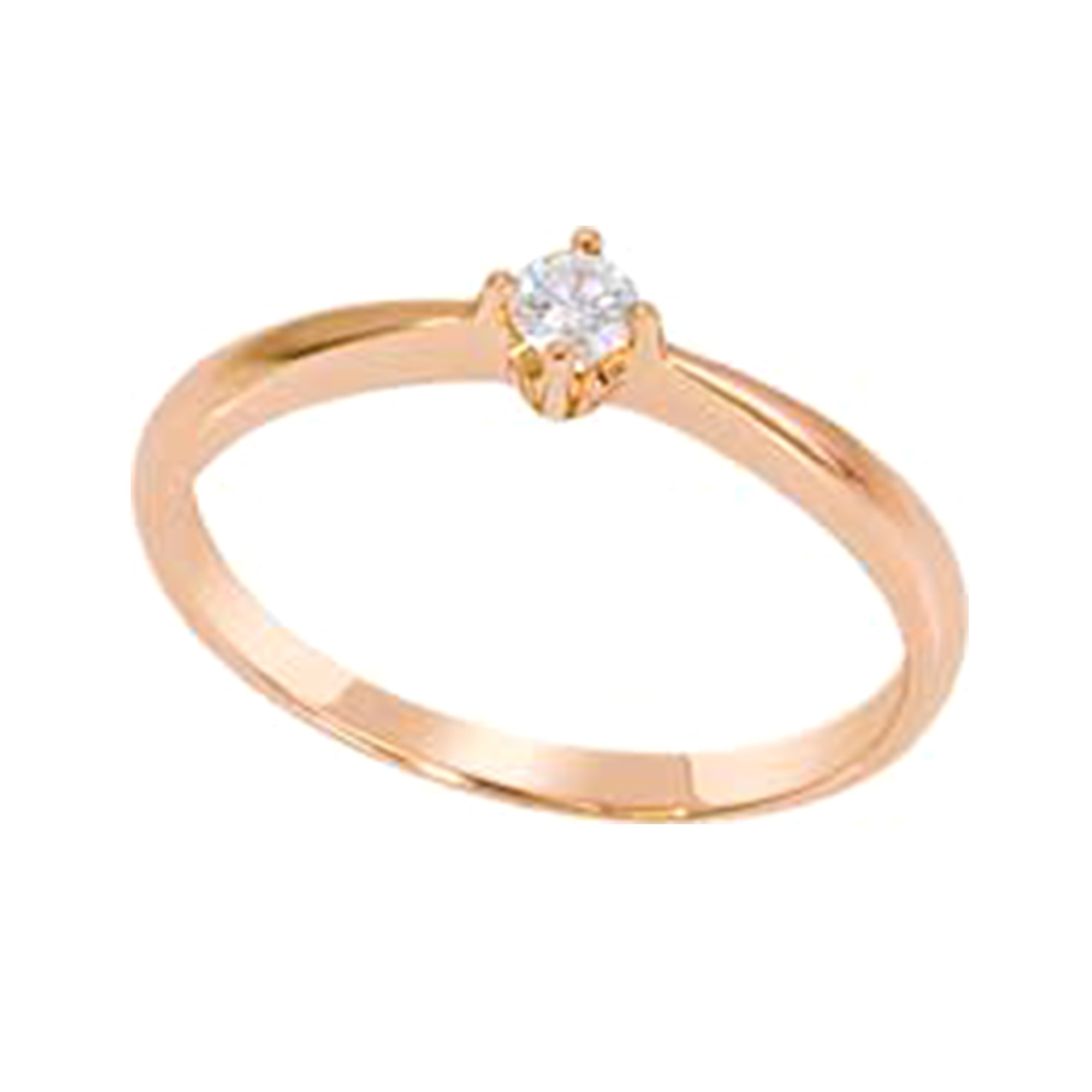 Кольцо из золота с камнем Фианит фото, цены